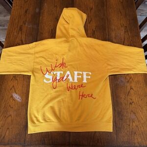 Travis Scott Hoodie SZ L  AstroWorld Tour Stadd Sweater Wish You Were Here STAFF